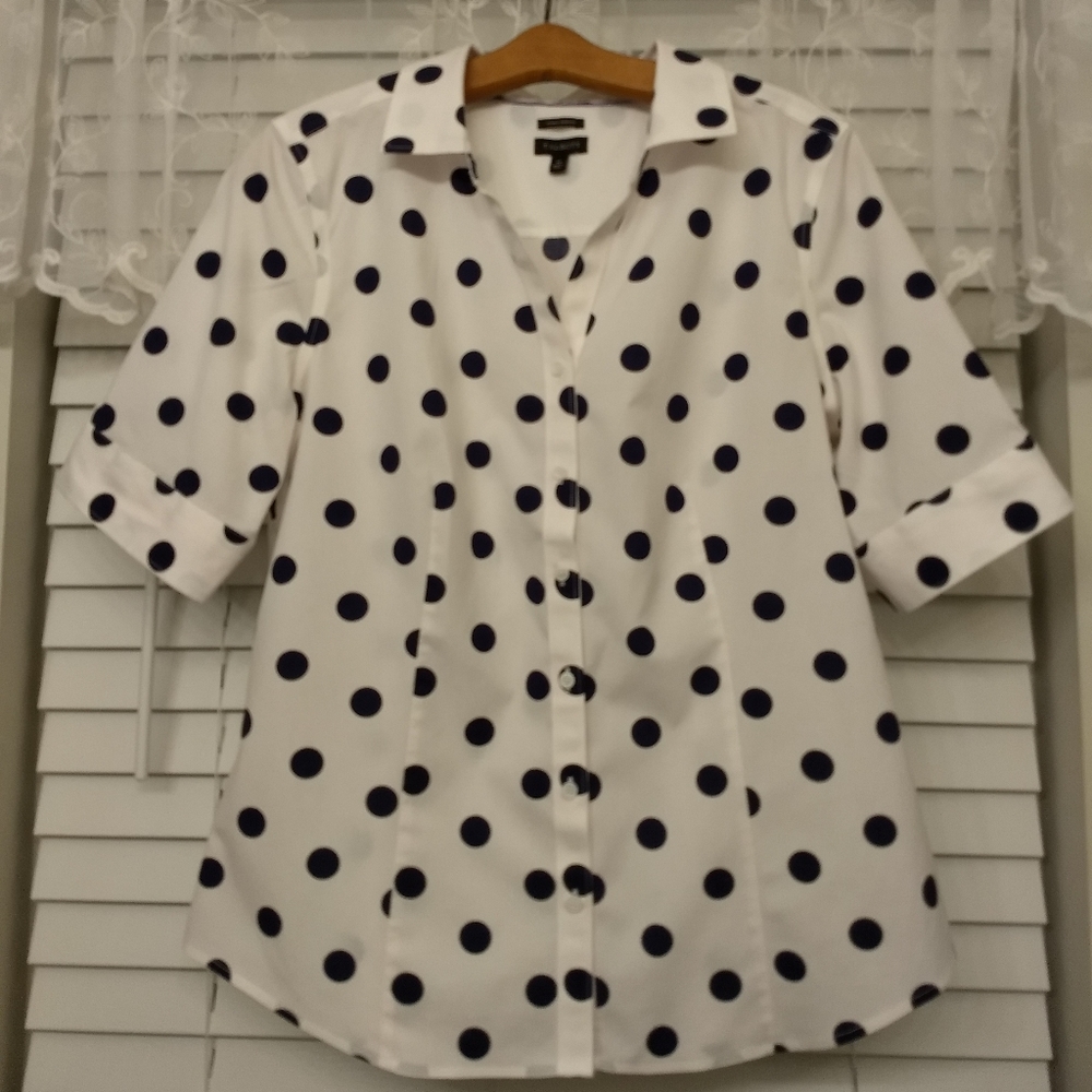 Talbots Women's Size M Polka Dot Blouse